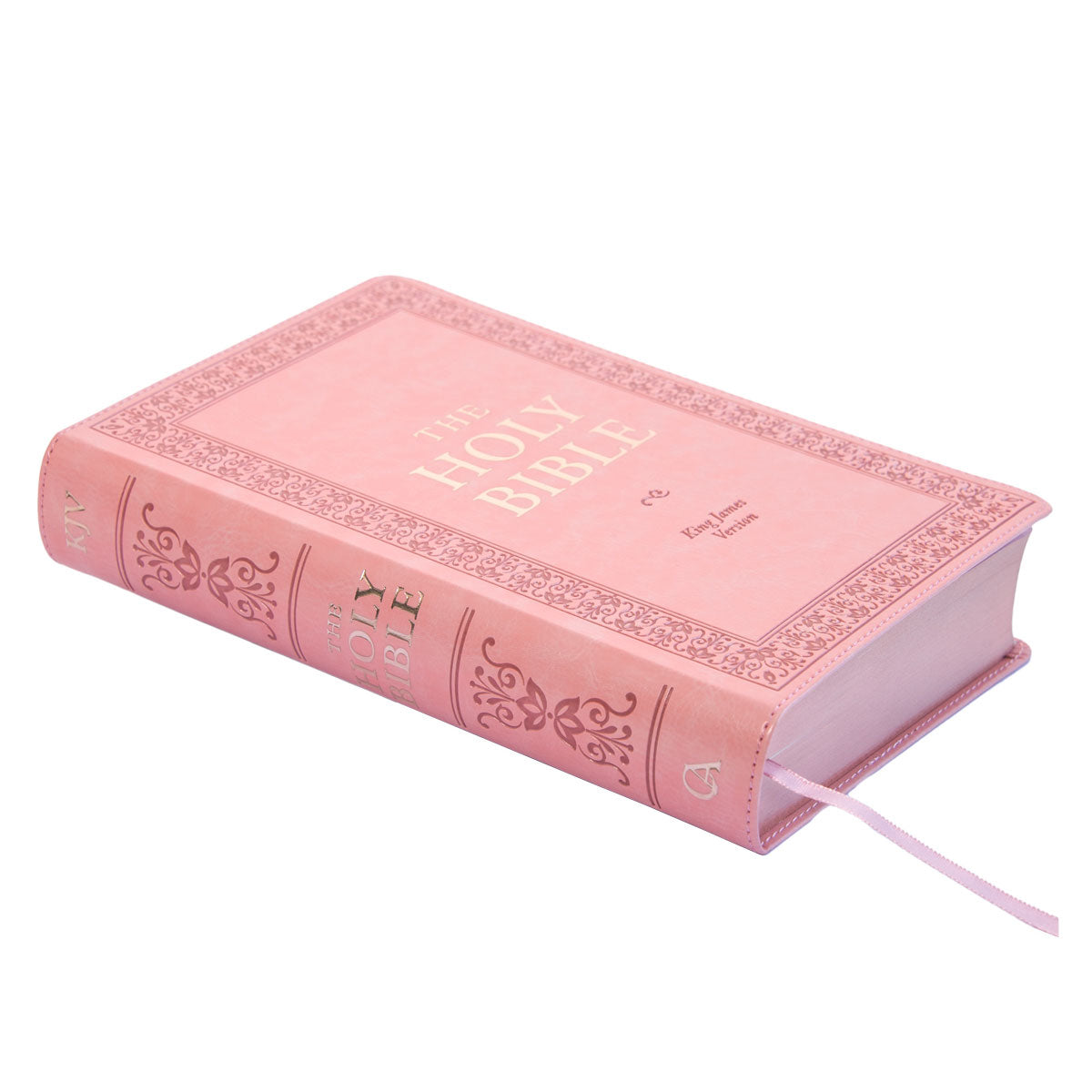 KJV Pink Faux Leather Bible Giant Print – CUM Books