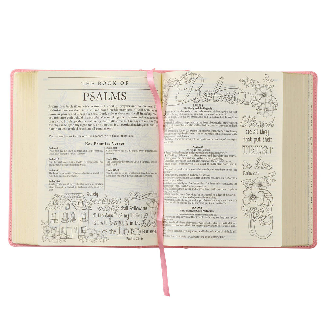 KJV Pink Faux Leather Hardcover My Promise Bible