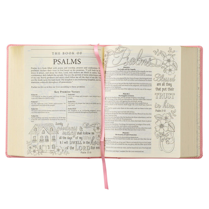 KJV Pink Faux Leather Hardcover My Promise Bible