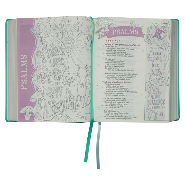 ESV Turquoise Faux Leather Hardcover My Creative Bible For Girls