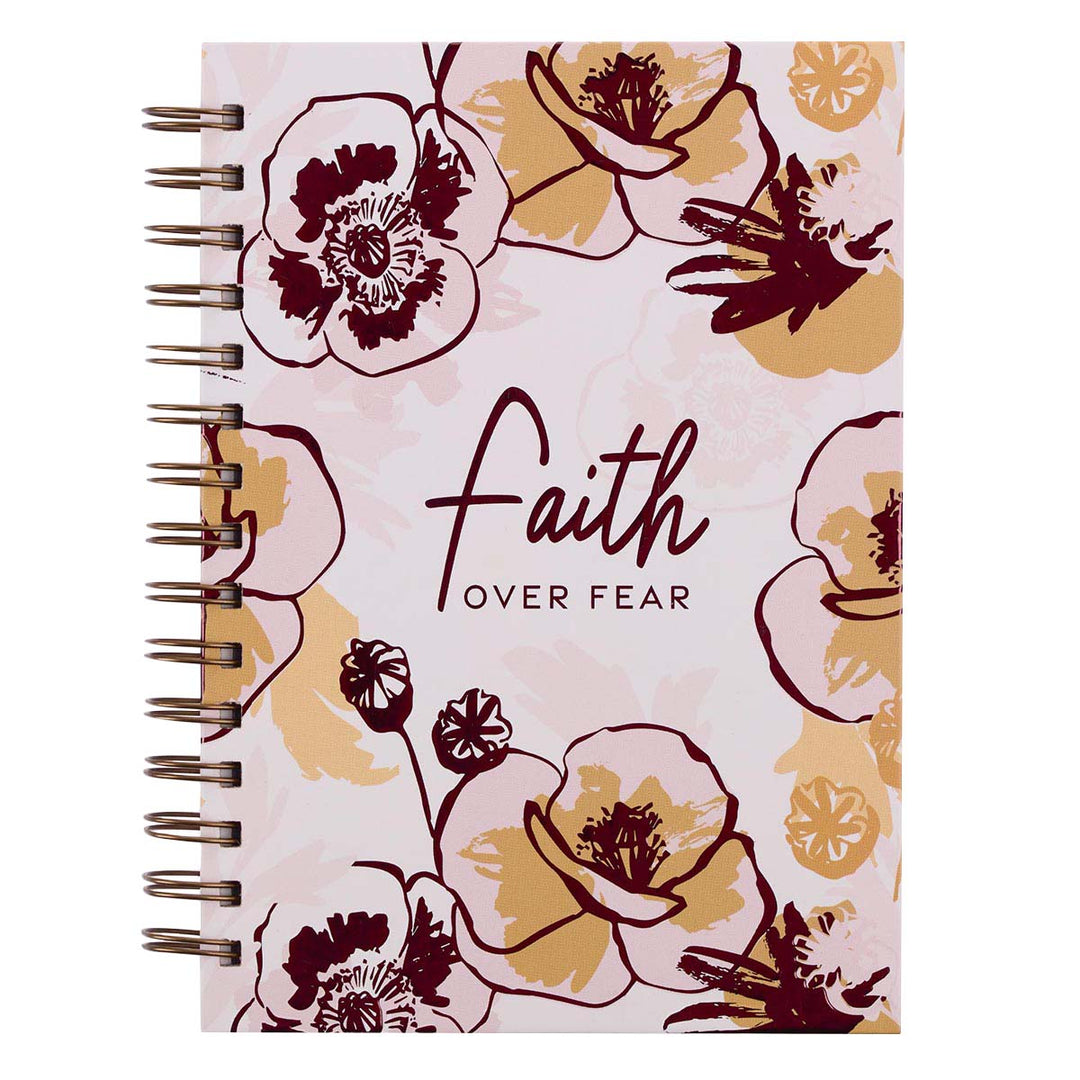 Faith Over Fear Floral (Large Hardcover Wirebound Journal)
