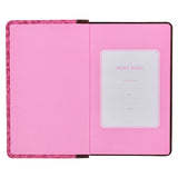 KJV Saddle Tan And Pink Faux Leather Giant Print Bible