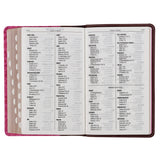 KJV Saddle Tan And Pink Faux Leather Giant Print Bible
