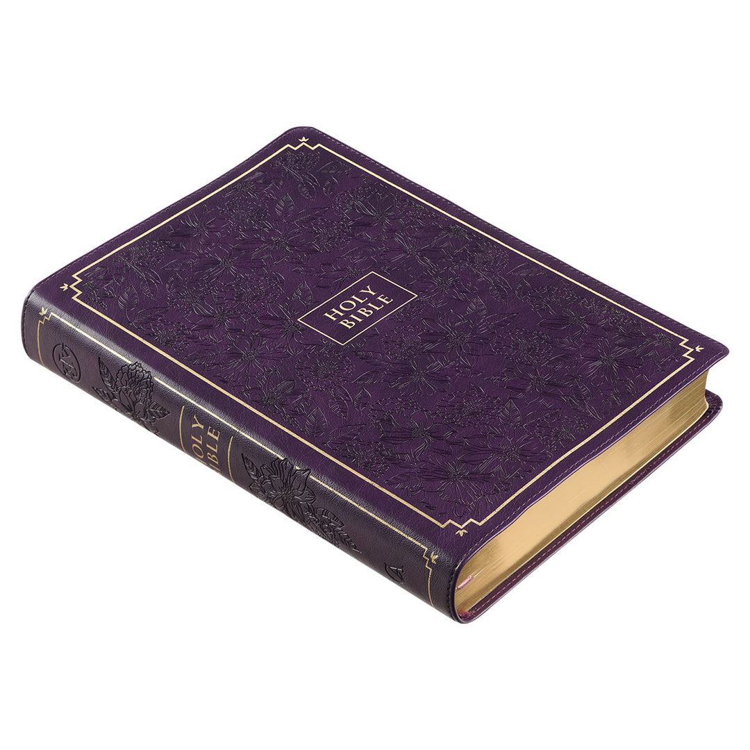 KJV Purple Faux Leather Full-Size Bible Giant Print Indexed