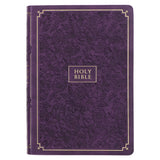 KJV Purple Faux Leather Full-Size Bible Giant Print Indexed
