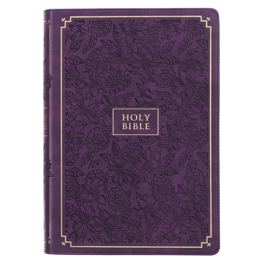 KJV Purple Faux Leather Full-Size Bible Giant Print Indexed