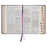 KJV Purple Faux Leather Flexcover Study Bible Large Print