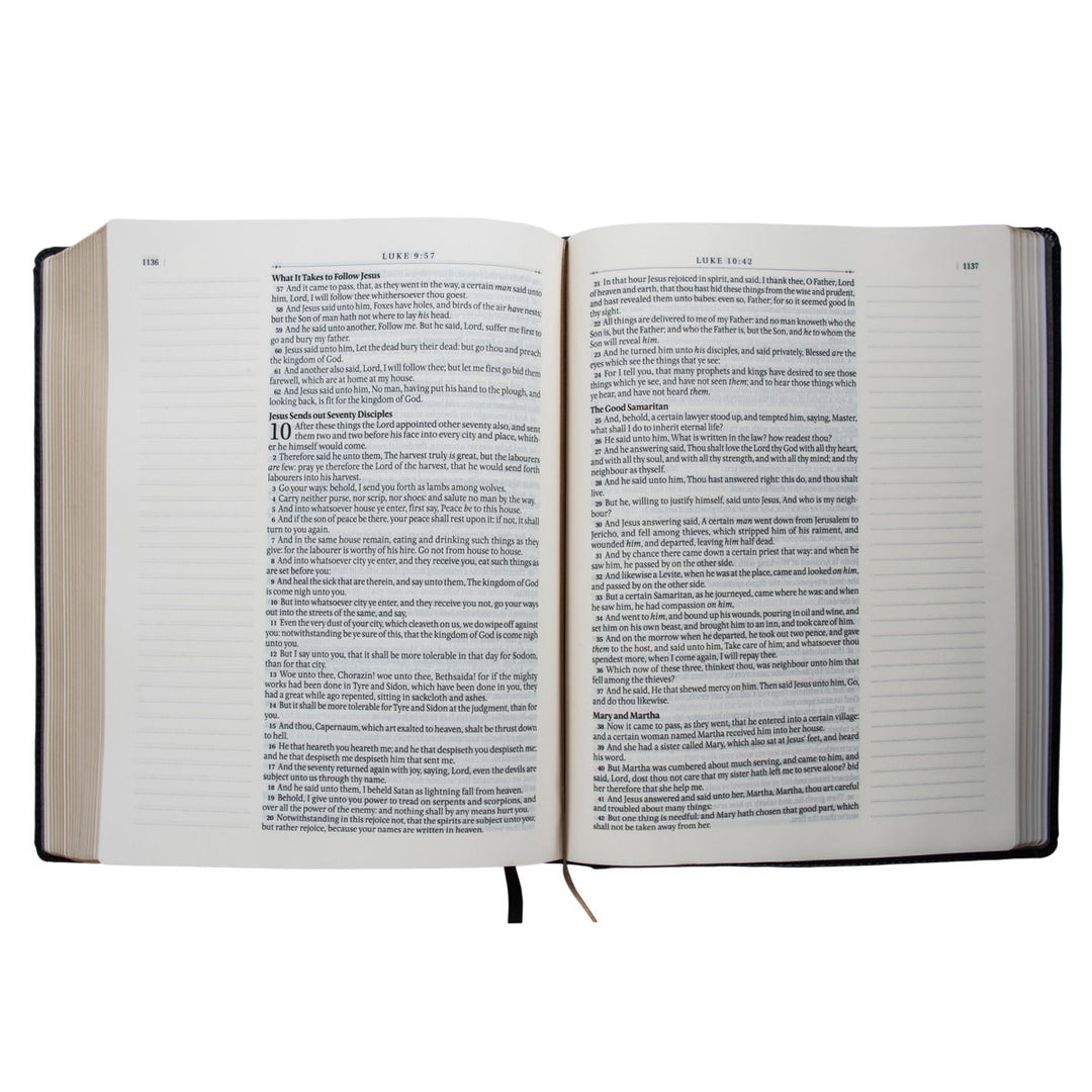 KJV Grey Faux Leather Note-Taking Bible