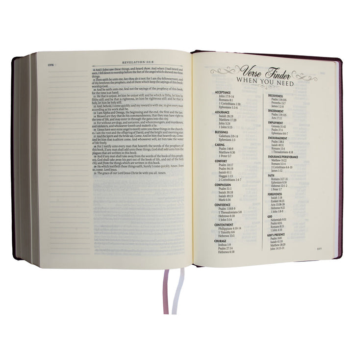 KJV Plum Faux Leather Note-Taking Bible