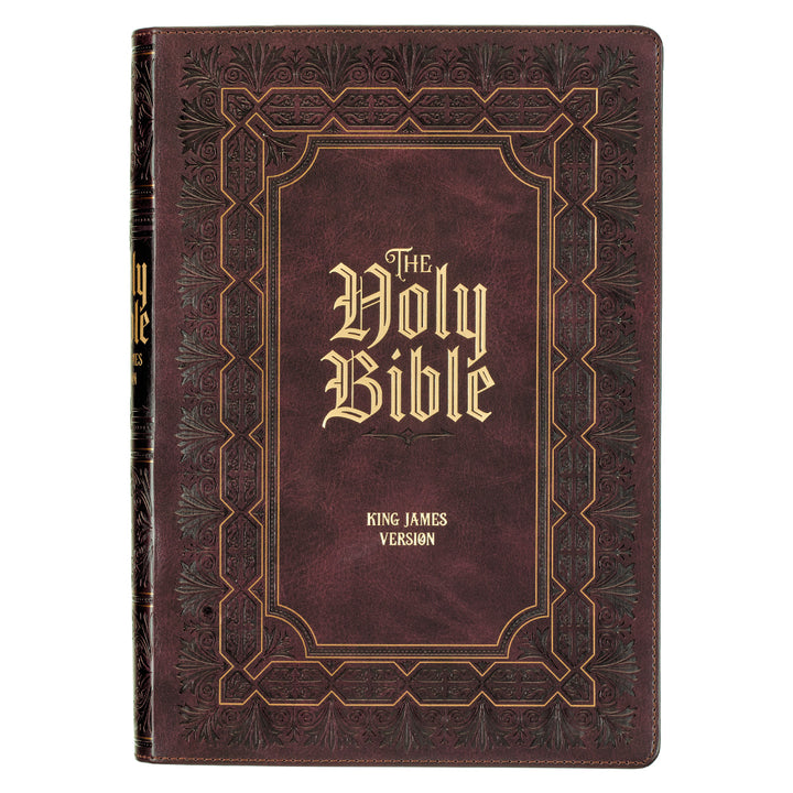 KJV Burgundy Faux Leather Bible Super Giant Print