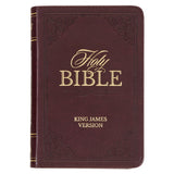 KJV Burgundy Faux Leather Mini Pocket Bible