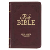 KJV Burgundy Faux Leather Mini Pocket Bible