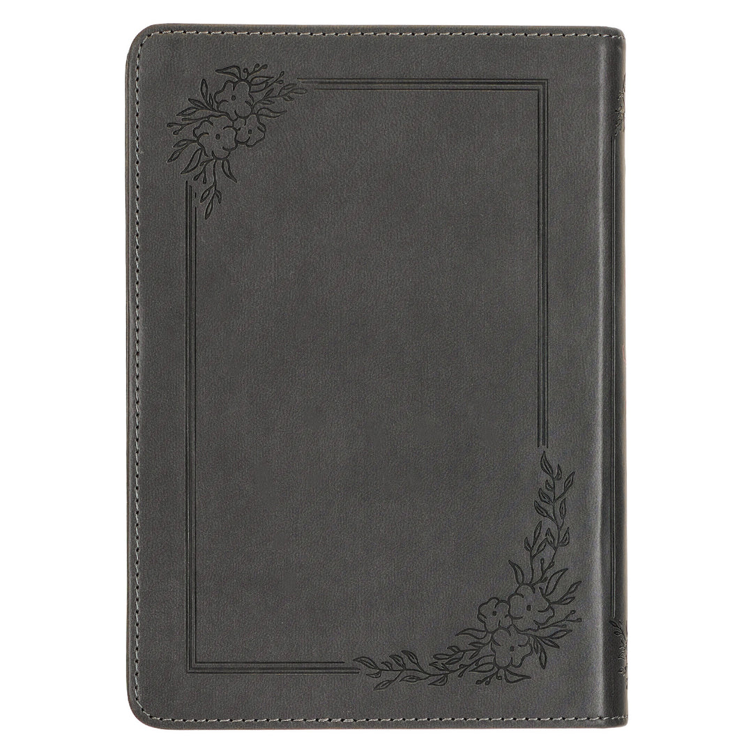 KJV Charcoal Faux Leather Compact Bible Large Print