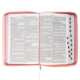 KJV Pink Faux Leather Thinline Bible Large Print