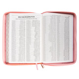 KJV Pink Faux Leather Thinline Bible Large Print