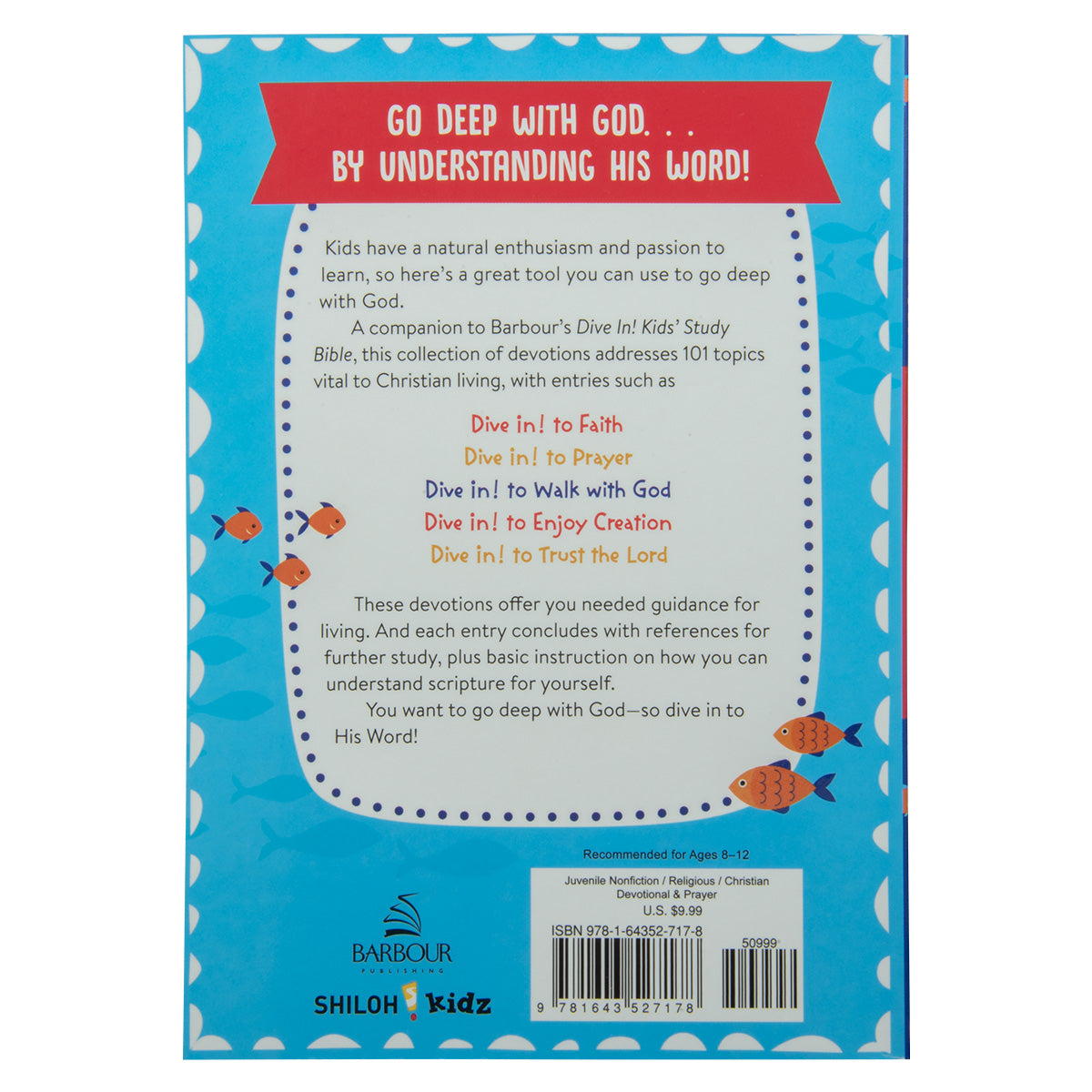 Dive In! Devotions For Kids: Go Deep With God (Paperback)