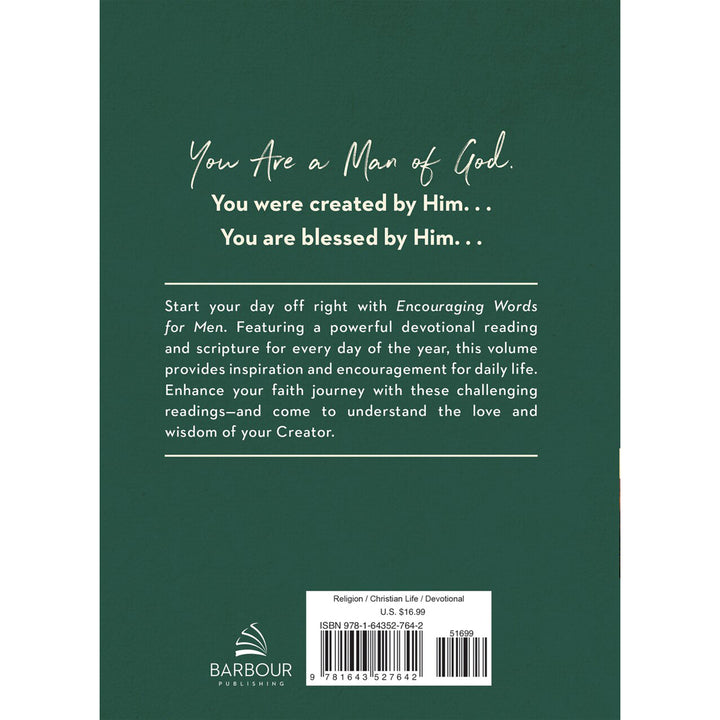 Encouraging Words For Men: 365 Daily Devotions (Hardcover)