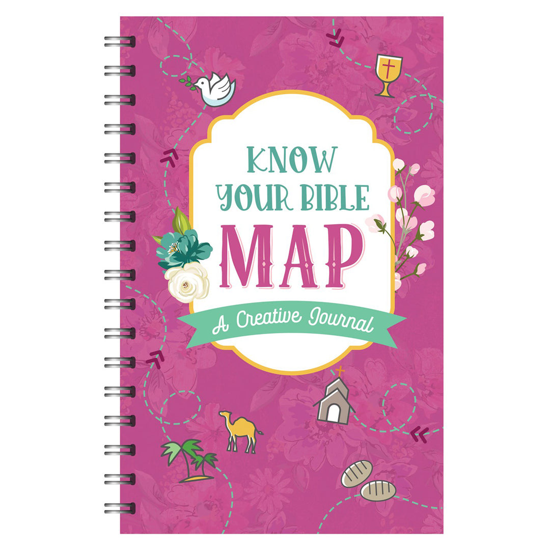 Know Your Bible Map: A Creative Journal Pink (Spiral Bound)