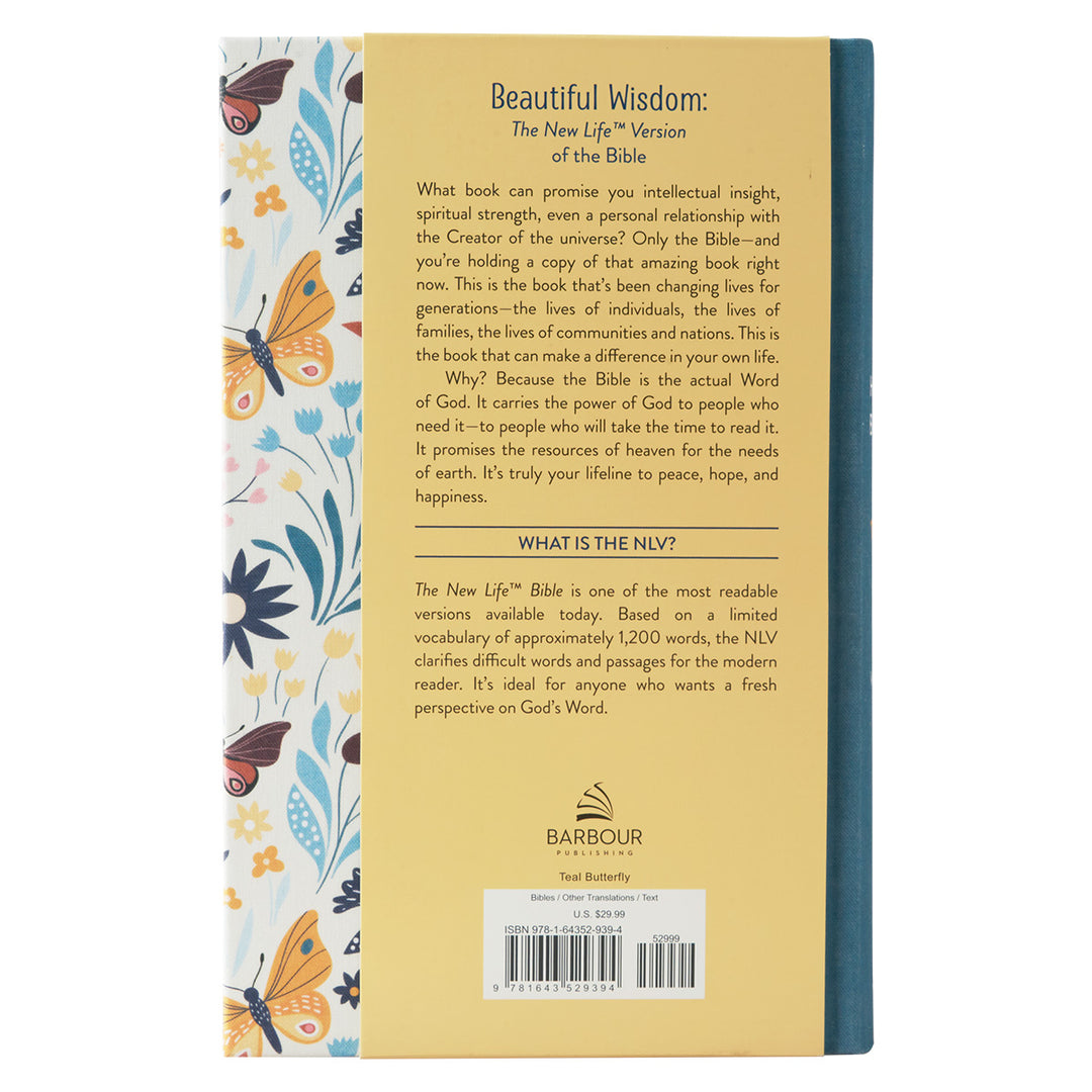 NLV Beautiful Wisdom Bible Teal Butterfly (Beautiful Wisdom)(Hardcover)