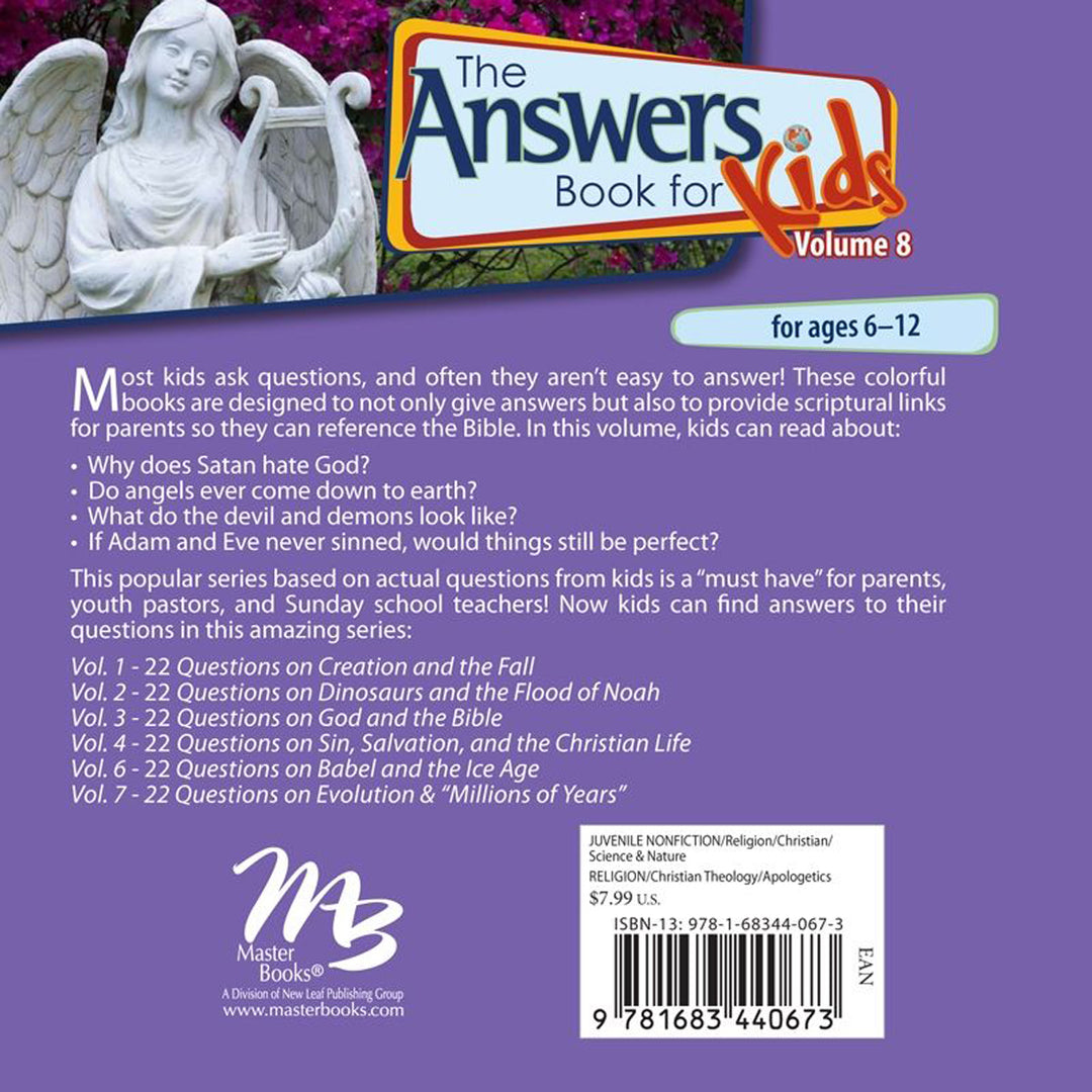 The Answers Book For Kids 8: 22 Questions From Kids On Satan And Angels (Hardcover)