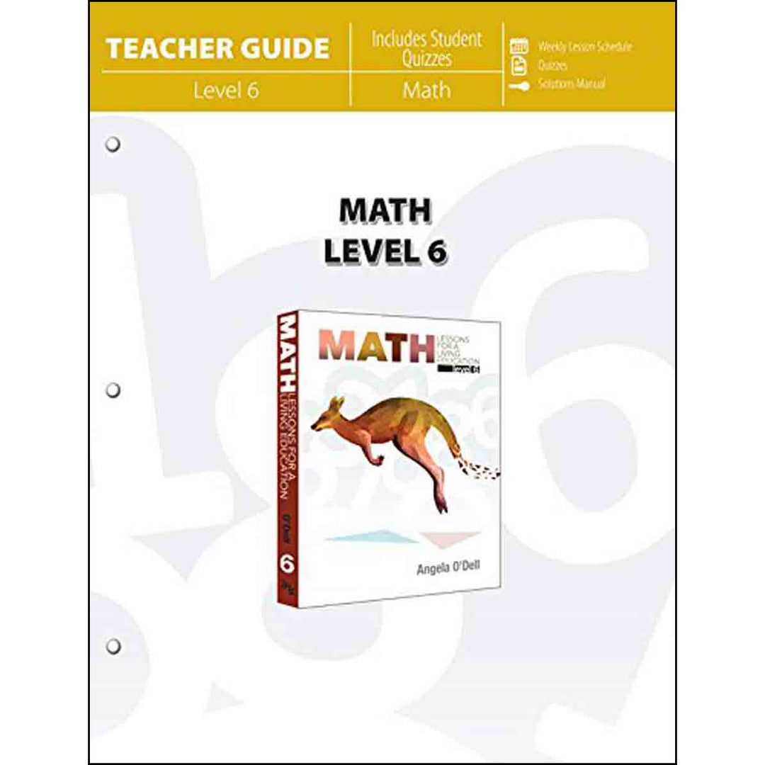 Math Level 6 Teacher Guide (Math Lessons For A Living Education)(Paperback)
