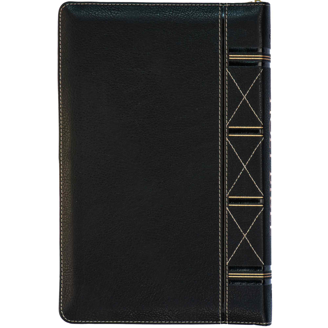 ESV Black Faux Leather Standard Bible Thumb Indexed With Zip