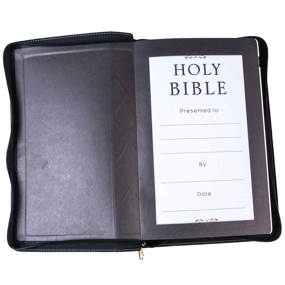 ESV Black Faux Leather Standard Bible Thumb Indexed With Zip