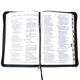 ESV Black Faux Leather Standard Bible Thumb Indexed With Zip