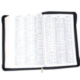 ESV Black Faux Leather Standard Bible Thumb Indexed With Zip