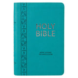 NLT Teal Faux Leather Flexcover Compact Bible