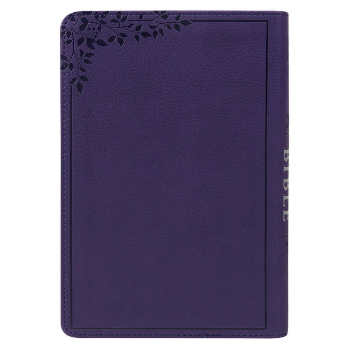 NLT Purple Faux Leather Flexcover Compact Bible