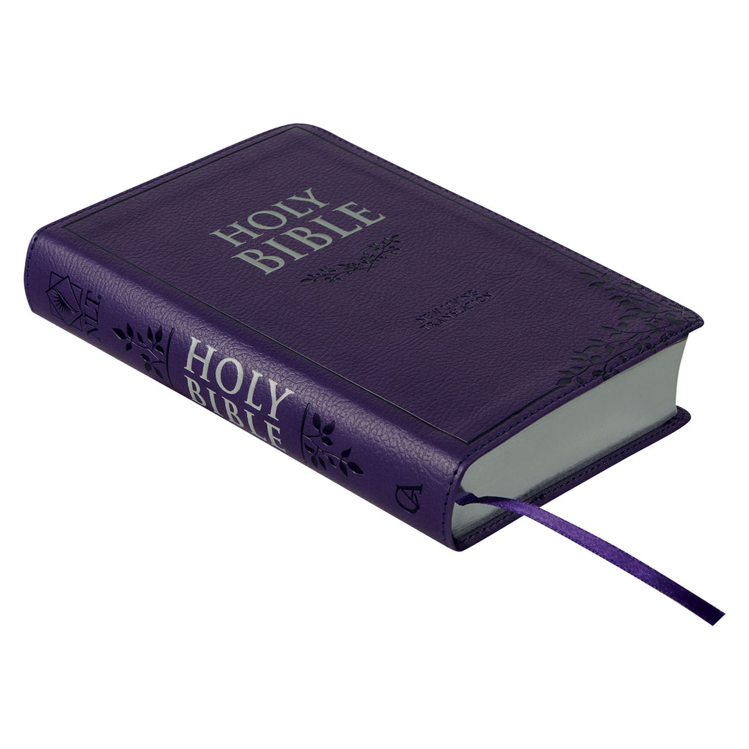 NLT Purple Faux Leather Flexcover Compact Bible