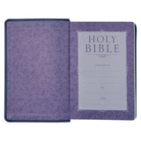 NLT Purple Faux Leather Flexcover Compact Bible