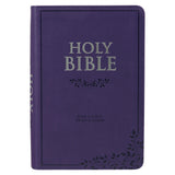 NLT Purple Faux Leather Flexcover Compact Bible