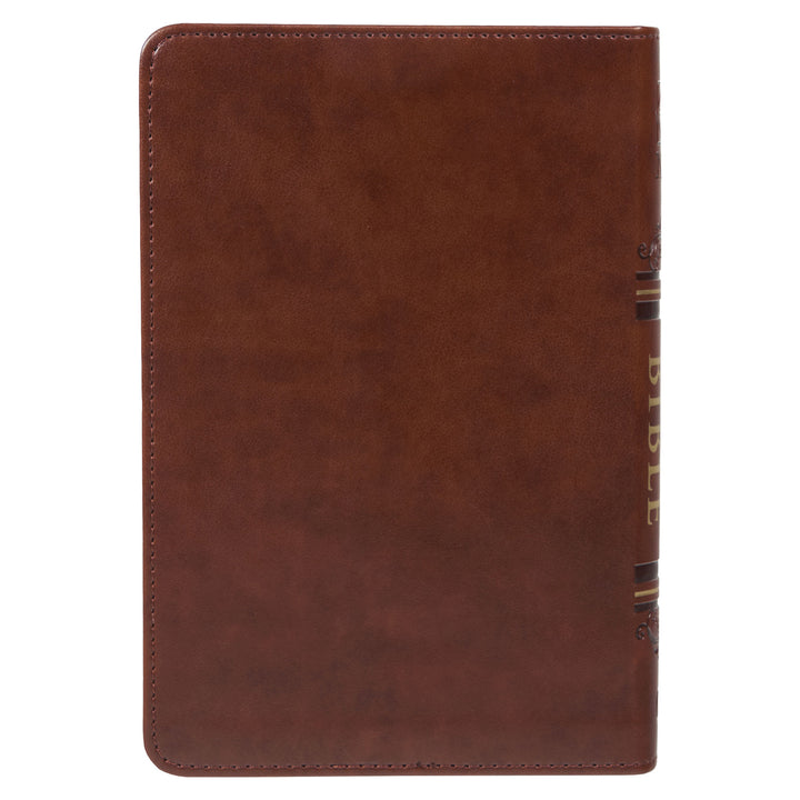 NLT Brown Faux Leather Flexcover Compact Bible