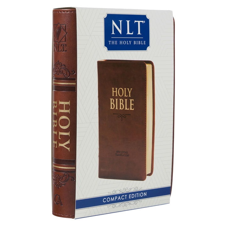 NLT Brown Faux Leather Flexcover Compact Bible