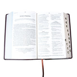 NKJV Brown Faux Leather Flexcover Bible With Grassroots Reflections Thumb-Indexed