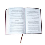 NKJV Brown Faux Leather Flexcover Bible With Grassroots Reflections Thumb-Indexed