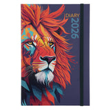 2026 A5 Diary - Daily Planner - Lion - Paperback