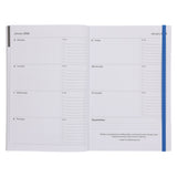 2026 A5 Diary - Daily Planner - Blue & Navy - Paperback