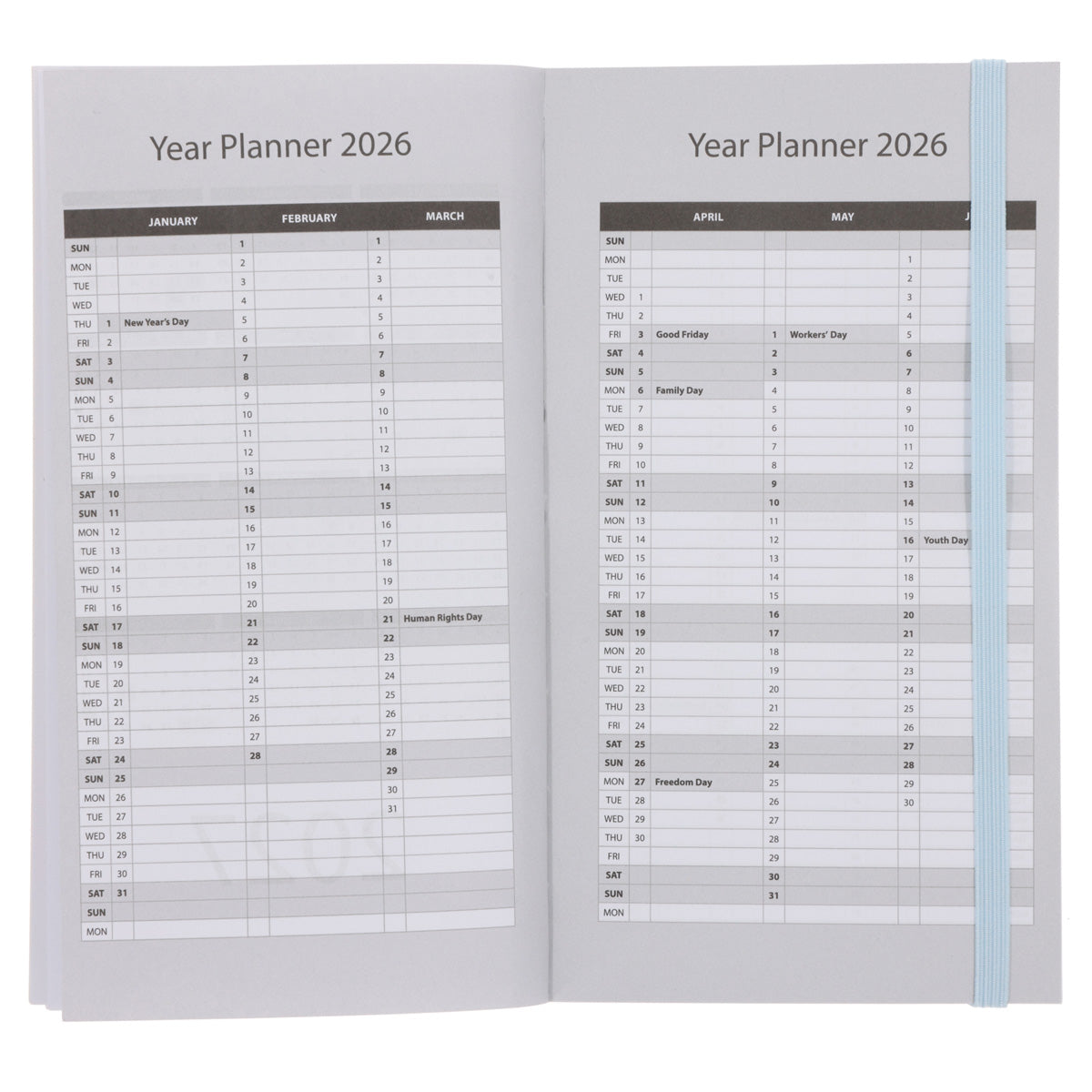 2026 Pocket Diary - Daily Planner - Bright Pattern - Paperback