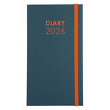 2026 Pocket Diary - Daily Planner - Teal and Orange - Paperback