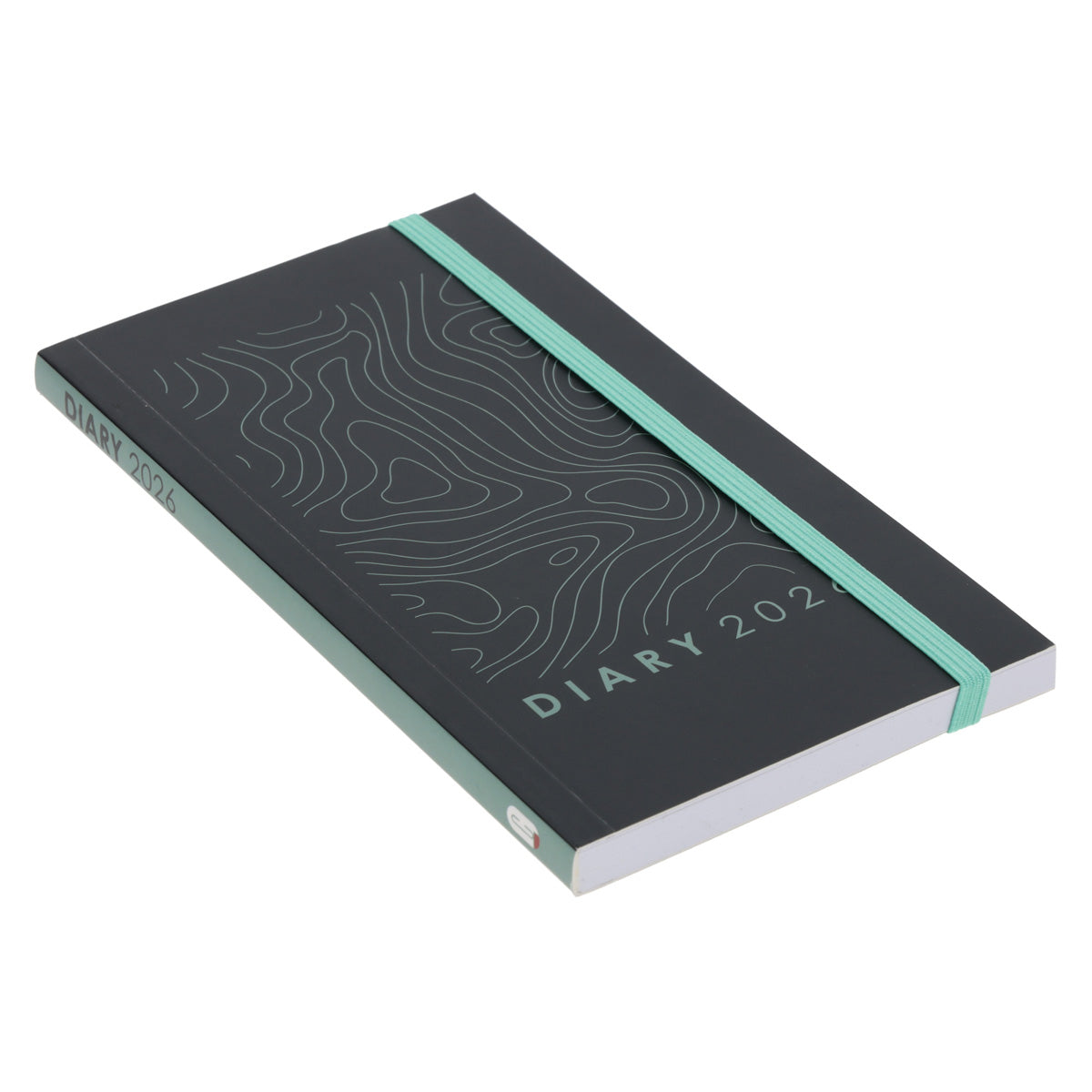2026 Pocket Diary - Daily Planner - Black and Green - Paperback