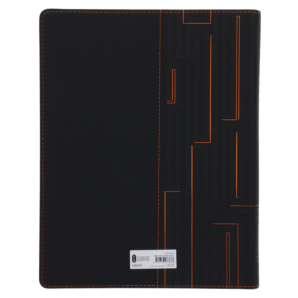 2026 A4 Business Diary - Daily Planner - Architecture Lines Black - Imitation Leather