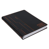 2026 A4 Business Diary - Daily Planner - Architecture Lines Black - Imitation Leather