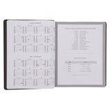 2026 A4 Business Diary - Daily Planner - Architecture Lines Black - Imitation Leather