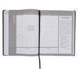 2026 A4 Business Diary - Daily Planner - Architecture Lines Black - Imitation Leather
