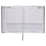 2026 A4 Business Diary - Daily Planner - Architecture Lines Black - Imitation Leather