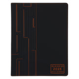 2026 A4 Business Diary - Daily Planner - Architecture Lines Black - Imitation Leather