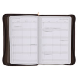 2026 John Maxwell A5 Diary - Daily Planner Brown - Imitation Leather with Zip